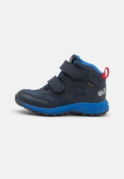 Jack Wolfskin Woodland Texapore Mid Vc K - Zapatillas De Senderismo - Dark Blue/Red