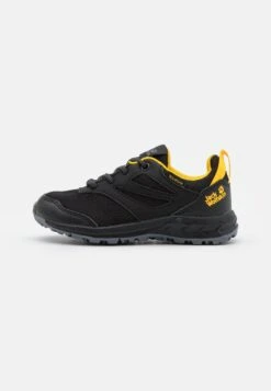 Jack Wolfskin Woodland Texapore - Zapatillas De Senderismo - Black/Burly Yellow