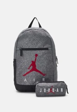 Jordan Air School Backpack With Pencil Case Unisex Set - Estuche Escolar - Carbon Heather