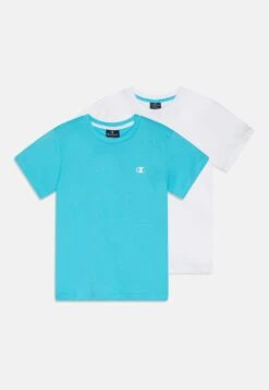 Champion Basics Crew Neck Unisex 2 Pack - Camiseta Básica - Light Blue/ White