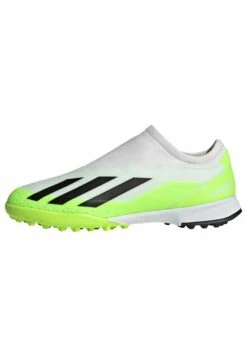 ADIDAS PERFORMANCE X Crazyfast Laceless - Botas De Fútbol Multitacos - Cloud White Core Black Lucid Lemon