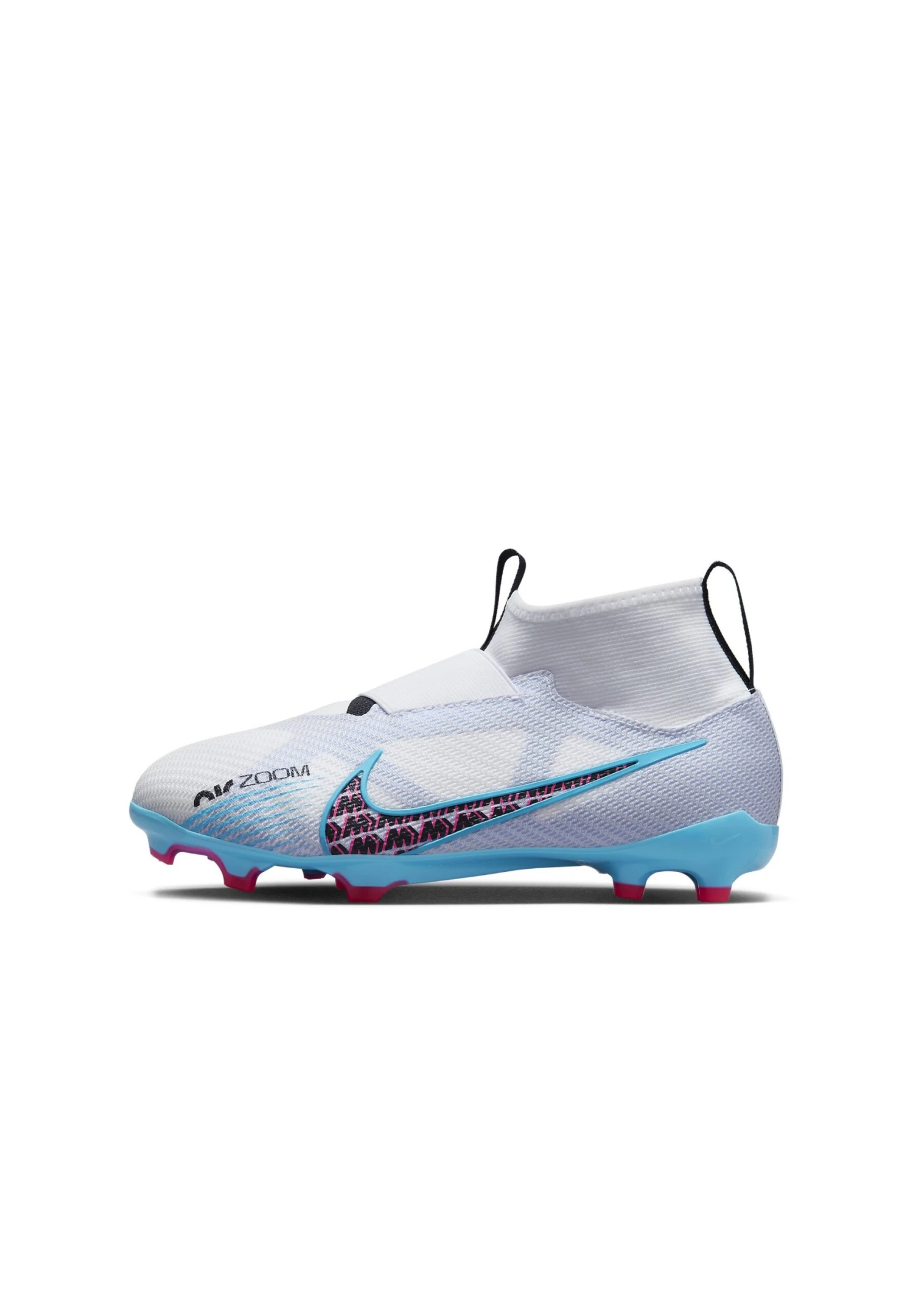 Nike Performance Jr Mercurial Zoom- Botas De Fútbol Con Tacos - White Baltic Blue Pink Blast Indigo Haze 3 Nike Performance Jr Mercurial Zoom- Botas De Fútbol Con Tacos - White Baltic Blue Pink Blast Indigo Haze
