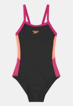 Speedo Dive - Bañador - Black/Neon Fire/Electric Pink